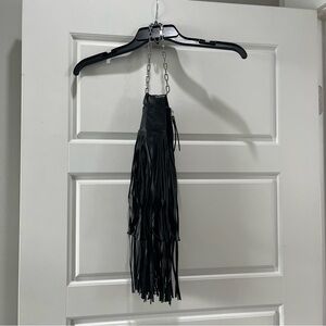 Black Fringe Shoulder Bag